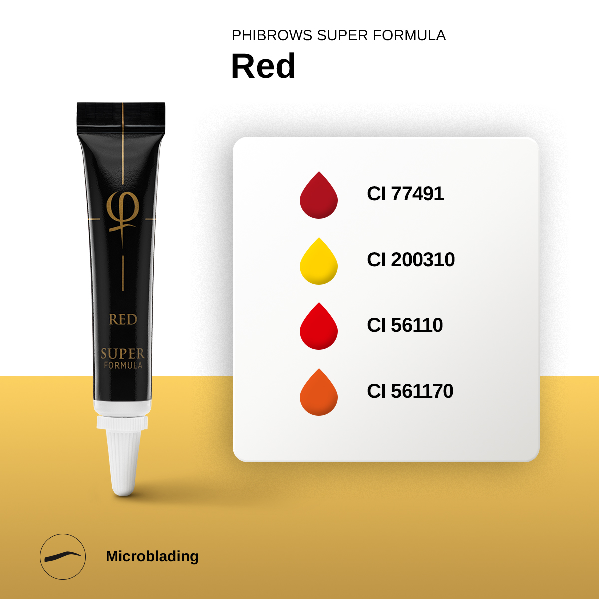 PhiBrows Red SUPER Pigment 5ml E