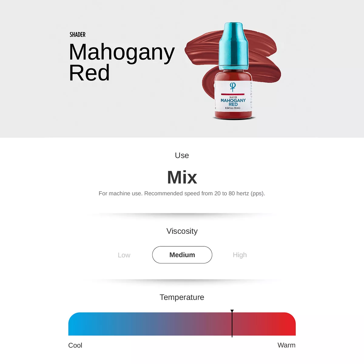 Mahogany Red PMU Mix Shader Pigment 10ml mahogany red pmu mix shader pigment 10ml 2.jpg