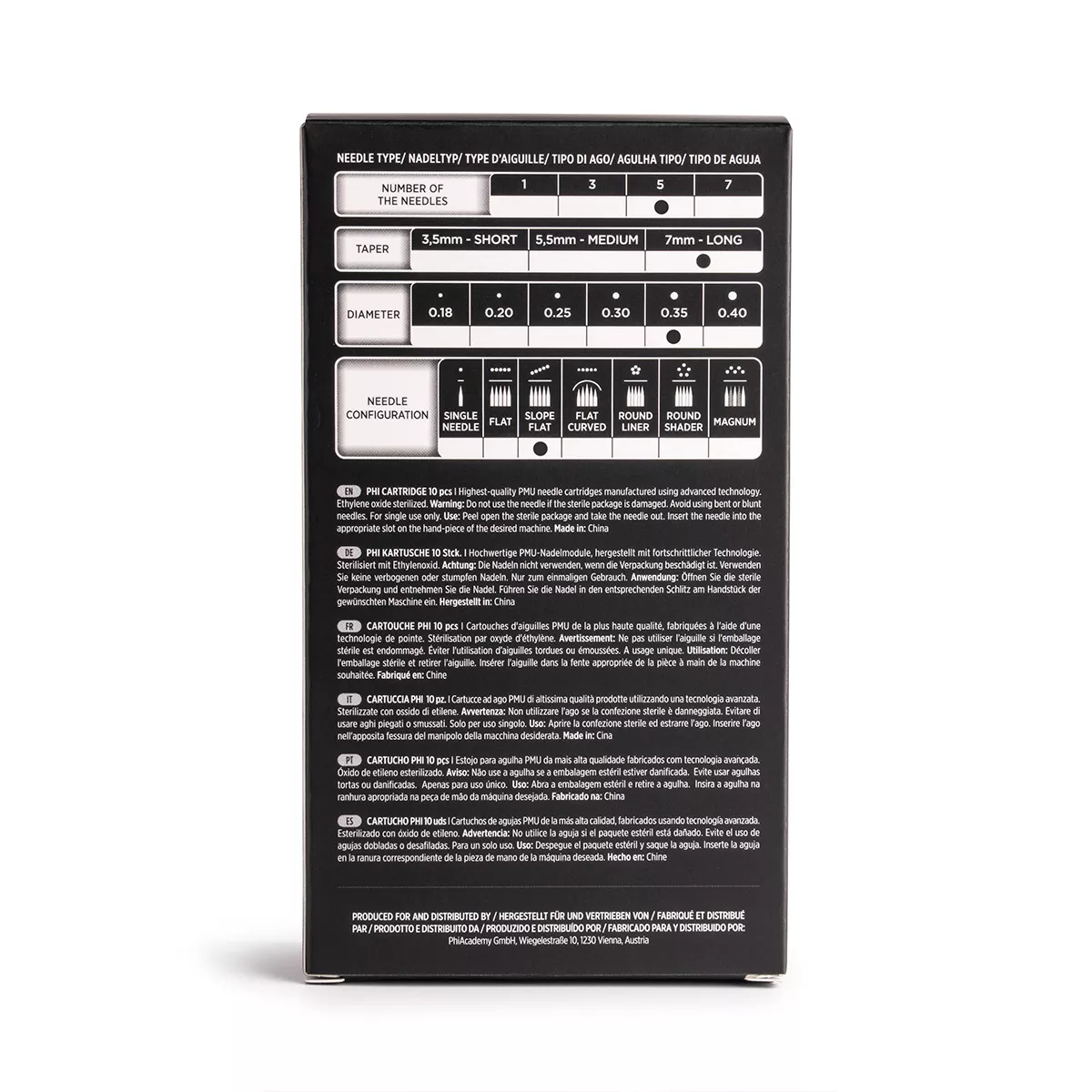 Phi Black Cartridge 0.35 5SF, 7mm taper - 10pcs phi black cartridge 0.35 5sf, 7mm taper - 10pcs 3.jpg