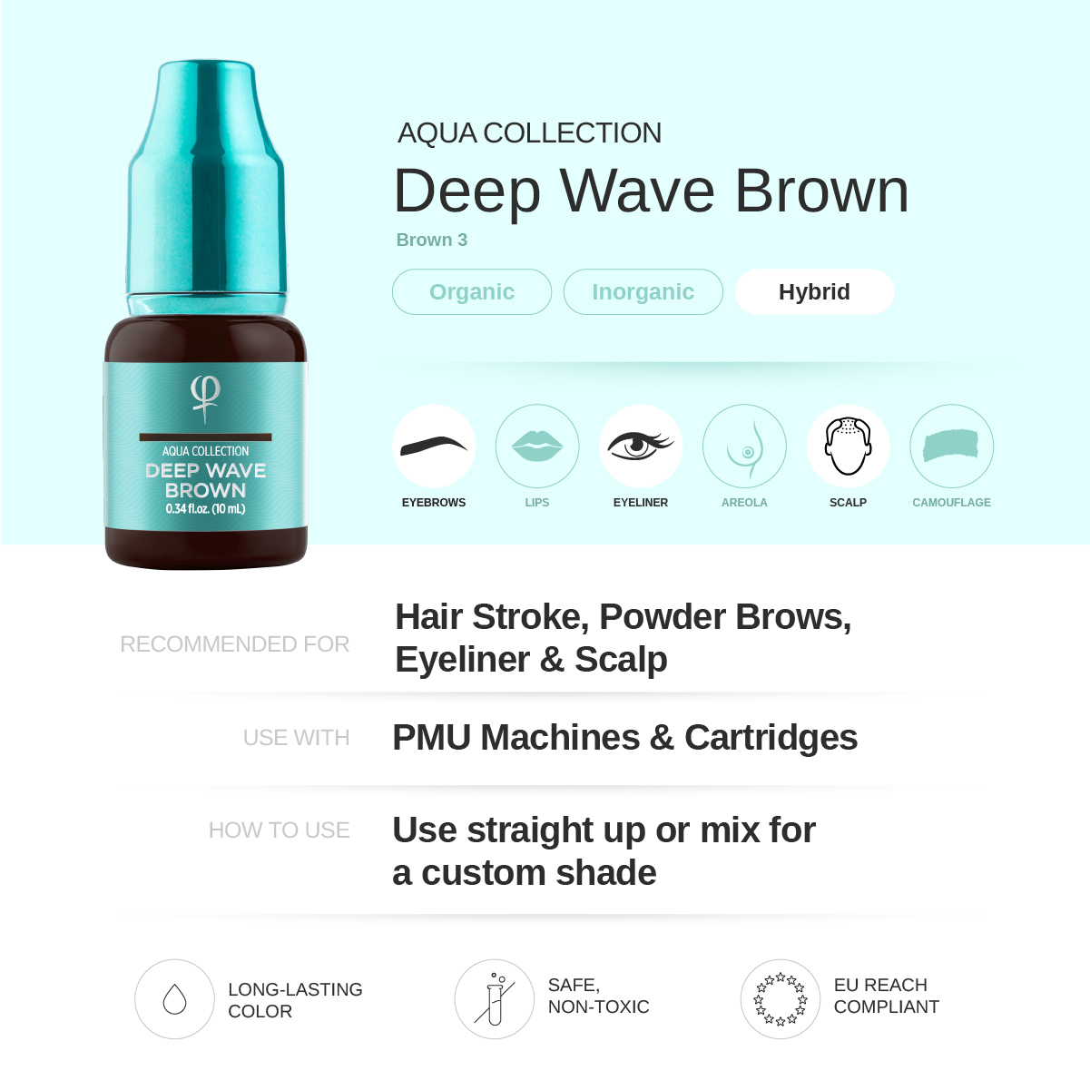 Deep Wave Brown PMU Pigment 10ml