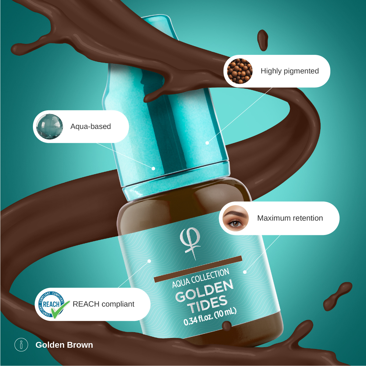 Golden Tides PMU Pigment 10ml