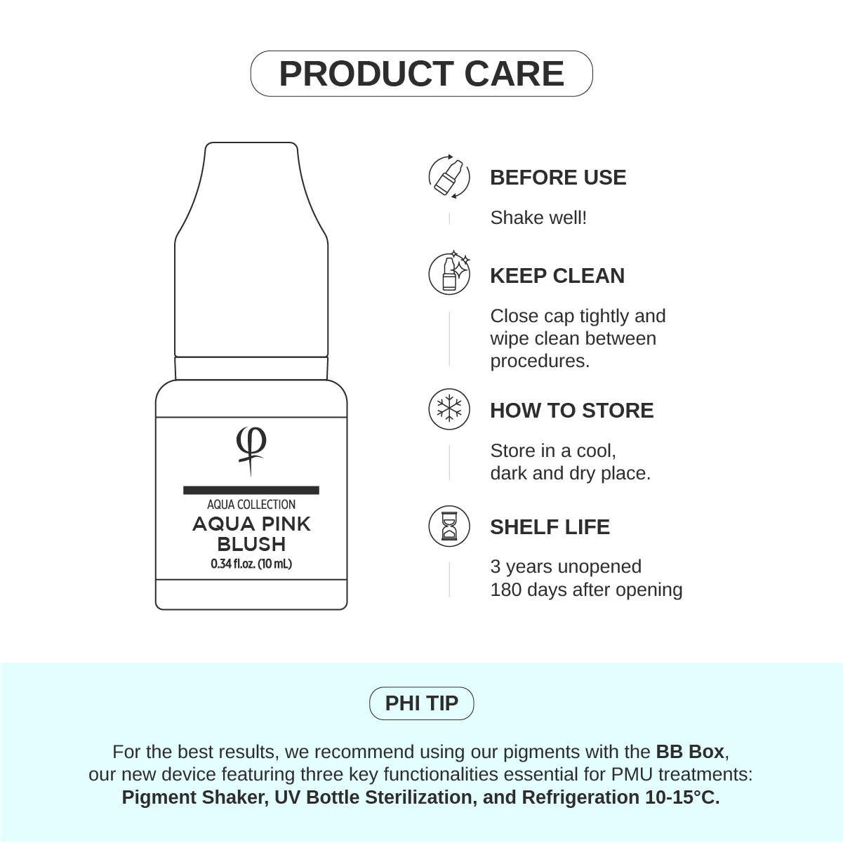 Aqua Pink Blush PMU pigment 10ml