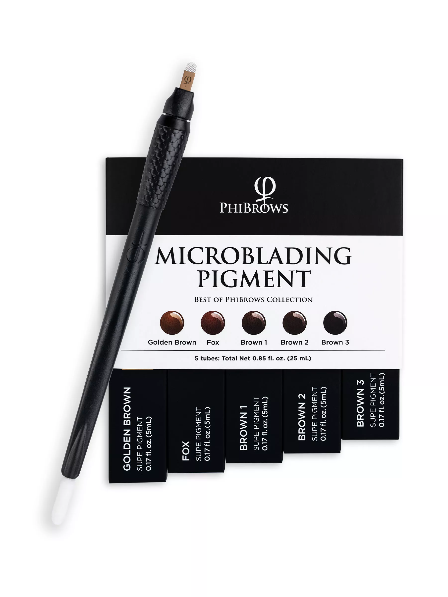 PhiBrows Microblading Pigment Collection SUPE + PhiBlade Disposable Tool 18 U Ecc 0.18 20pcs PhiBrows_SUPE_Collection_Set_3.jpg