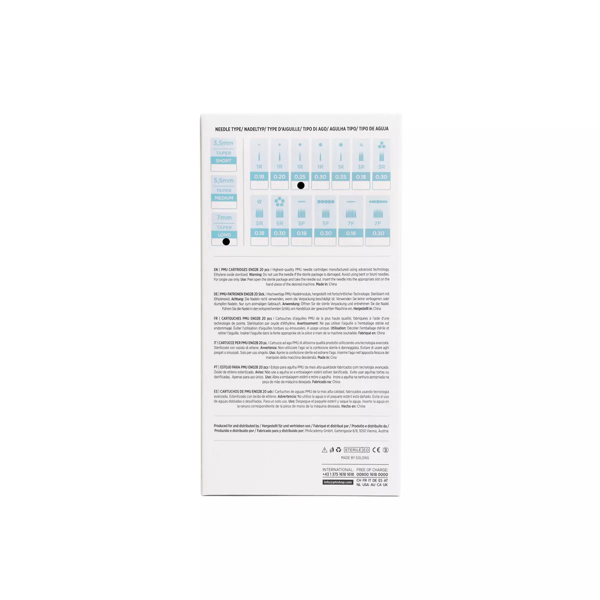 Tattoo & PMU Universal Cartridge pmu cartridges 0.25 1r, 7mm taper (en02b) 20pcs 5.jpg