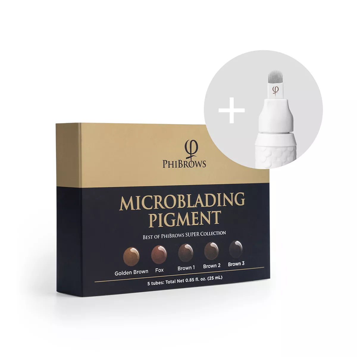 PhiBrows Microblading Pigment Collection SUPER + Disposable Tool with U24 Nano Blade 20pcs phibrows microblading pigment collection super disposable tool with u24 nano blade 20pcs 2.jpg